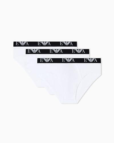 Image of Emporio Armani Man's Bold Monogram 3-Pack Brief, White, XXL