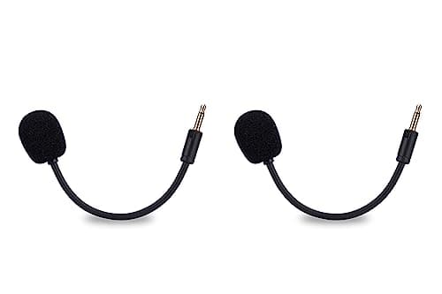 Image of 2 Pack Replacement Game Mic for Razer Kaira Pro Headset on PC/ PS4/ PS5/ Xbox One/ Xbox Series XIS, 3.5mm Detachable Boom Microphone