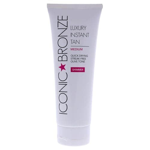 Image of Iconic Bronze Medium Shimmer Luxury Instant Tan 100ml, Sun Kissed Glow, Olive Tone, Easy To Apply Tanning, Quick Drying, Steak Free