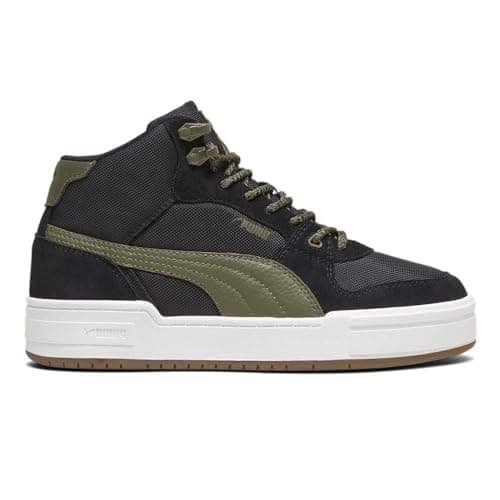 Image of PUMA Mens Ca Pro Mid Trail Lace Up Sneakers Shoes Casual - Black, Puma Black/Olive Drab, 6 UK