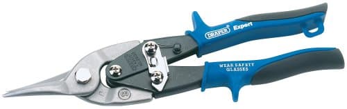 Image of Draper Expert 250mm Compound Action Aviation Tin Snips - Straight Cut Metal Shear | Alloy Steel forged Jaws Hand Tool | Serrated Action Blades | 49905