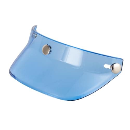 Image of Dickly Helmet Visor Peak Visor Sunshield Peak 3 Snap Open Face Sunshield Protector for Retro Helmets Direct Replaces, Blue