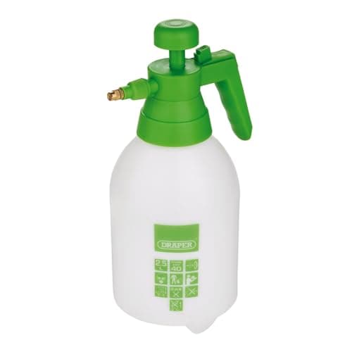 Image of Draper 82467 Garden Sprayer | Handheld Pump Action Spray Bottle | Weed Sprayers, Multifunction Pressure Sprayer, 2.5L, Green/White
