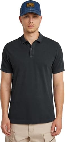 Image of G-STAR Men's Dunda Overdyed Slim Polo Shirt, Blue (Salute Gd D11595-d756-d418), M