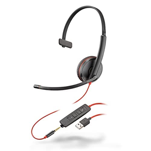 Image of Plantronics - Blackwire 3215 - Wired Single-Ear (Mono) Headset with Boom Mic - USB-A to connect to your Mobile, PC or Mac