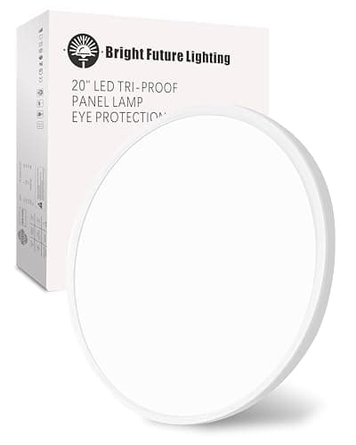 Image of 1Pack 20 Inch Large LED Flush Mount Ceiling Light, 40W,4350LM, 3000K/4000K/6000K CCT Selectable,White Round Flat Panel Light Low Profile Ceiling Light Fitures for Hallway, Kitchen, Bedroom, Office