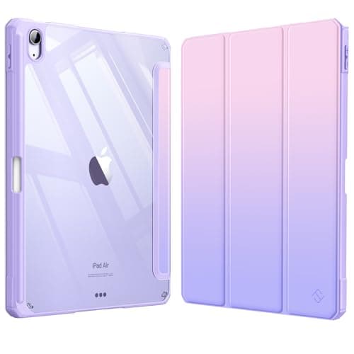 Image of FINTIE Hybrid Case for iPad Air 11 Inch M4 (2026)/M3 (2025)/M2 (2024), iPad Air 5th/4th Generation (2022/2020) 10.9 Inch - Shockproof Slim Clear Acrylic Cover with Pencil Holder, Fantasy Ombre