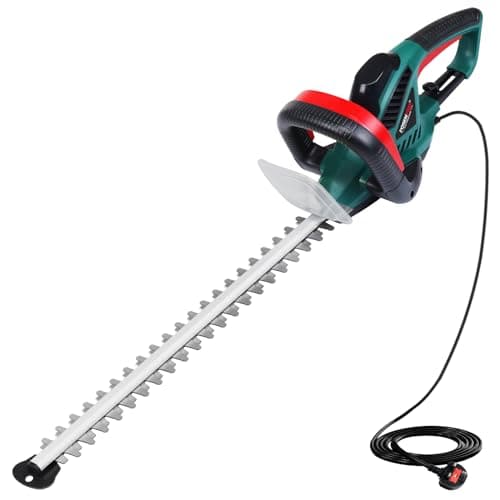 Image of POSENPRO 600W Corded Electric Hedge Trimmer Pruner, 550mm Electric Hedge Cutter, Bush Tree Cutter, Corded Garden Cutting & Trimming Hedge, 6m Cable