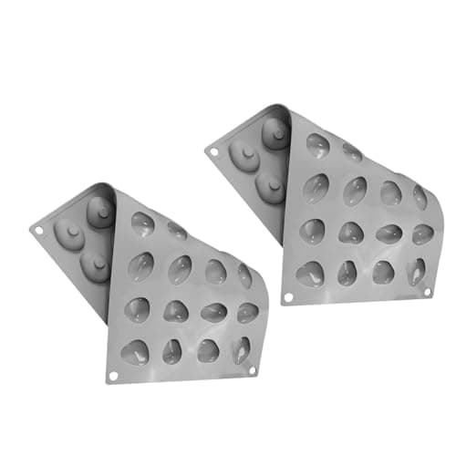 Image of DOITOOL Pebble Moulds with 28 Cavity Rock Shaped Design 2pcs Silicone Baking Mold Lightweight and Easy to Wash Silicone Baking Mold for Mousse Cake and Festive Displays