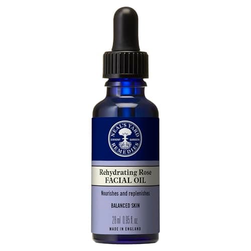 Image of Neal's Yard Remedies Damask Rose Facial Oil, Nourshing & Replenishing, with Rose Extract & Essence, Vegan & Cruelty-Free, 28ml