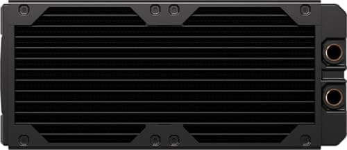 Image of CORSAIR Hydro X Series XR7 240mm V2 Custom Cooling Radiator – Compatible with iCUE LINK Fans, 2x120mm Fan Mounts, Screw Protection Plates, G1/4” Threads – Black