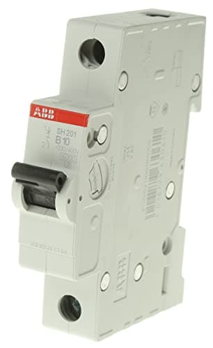Image of ABB SH201-B10 Miniature Circuit Breaker, 1 Pole, 10 Amp (ABB2CDS211001R0105)