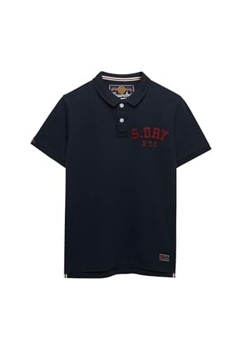 Image of Superdry Men's Vintage Athletic Polo Shirt, Eclipse Navy, 3XL