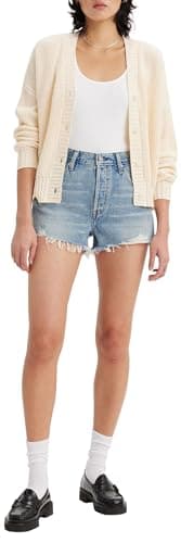 Image of Levi's Women's 501 Original Denim Shorts, Vague Finish, 28