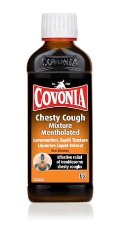 Image of Covonia Chesty Cough Mixture mentholated 180ml effective relief of troublesome chesty cough
