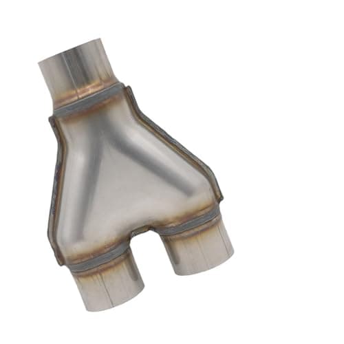 Image of Car Exhaust System 51/57/63/76MM Exhaust Muffler H Pipe X Tube Car Dual Exhaust Four Way Adapter Connector Tail Pipe(Y-51MM)