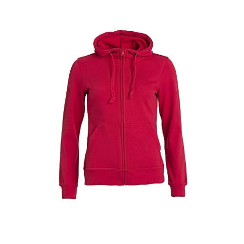 Image of CliQue Womens/Ladies Plain Full Zip Hoodie (L) (Red)