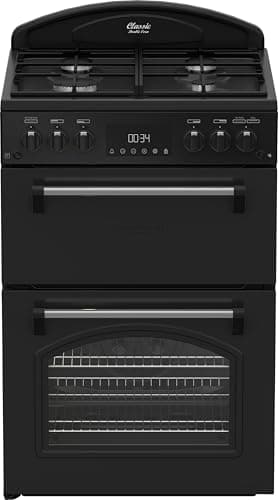 Image of Leisure CLB60GCK 60cm Wide Classic Range Style Gas Cooker - Black - A+ Rated, H90 x W60 x D60 (cm)
