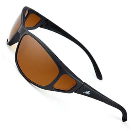 Image of Fortis Wraps Polarised Fishing Sunglasses - 180° Vision, UV400 - Brown 24/7 Lens