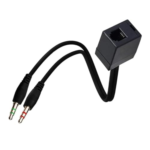 Image of Awwertse RJ9 to 3.5mm Plug Adapter for Headset for Call Center Business Conference Converter Conversion
