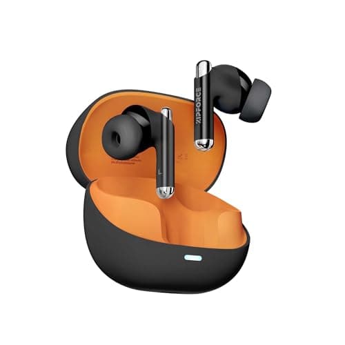 Image of ZIPFORCE True Wireless Earbuds, Fully In-Ear Bluetooth 5.3 Headphones 4-Mics ENC Clear Call, Bluetooth Earbuds Touch Control 40 Playtime, IPX5 Waterproof TWS, Light-Weight Earphones, Black