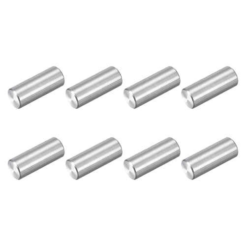 Image of sourcing map 8Pcs M10 x 25mm 304 Stainless Steel Dowel Pin, Cylindrical Shelf Support Peg Pin Parallel Pin Fastener for Mechanical Manufacturing, Industry, Furniture Installation, Silver