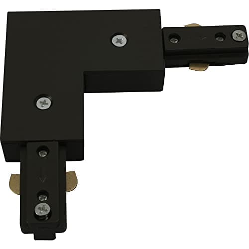 Image of Mains 240V Single Circuit Track Accessories Accessory L Angle Connector - Black
