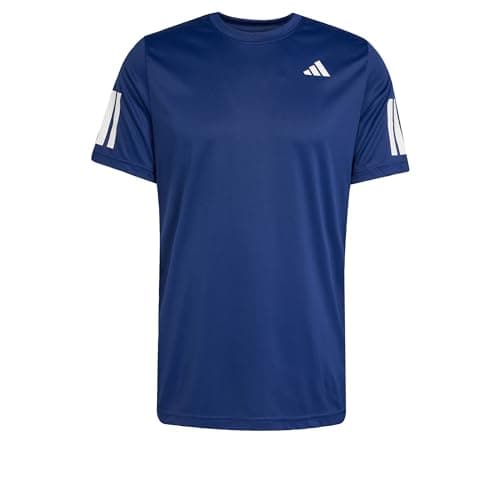 Image of adidas Men's Club Tennis Climacool 3-Stripes T-Shirt, Dark Blue, M