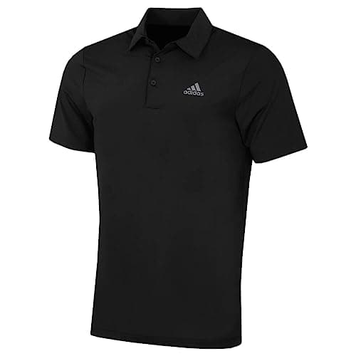 Image of adidas Golf Mens Ultimate365 Solid LC Polo Shirt - Core Black - M