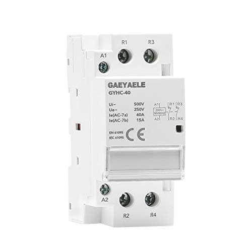 Image of GAEYAELE Automatic Modular Contactor Household Contactor Din Rail Type(2P 40A 2NC 220VAC)