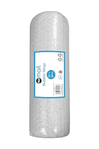 Image of Nu: Mail Bubble Wrap Roll Small | 5m x 30cm | Protective Packaging | Eco-Friendly | Recyclable | Superior Cushioning for Shipping & Moving