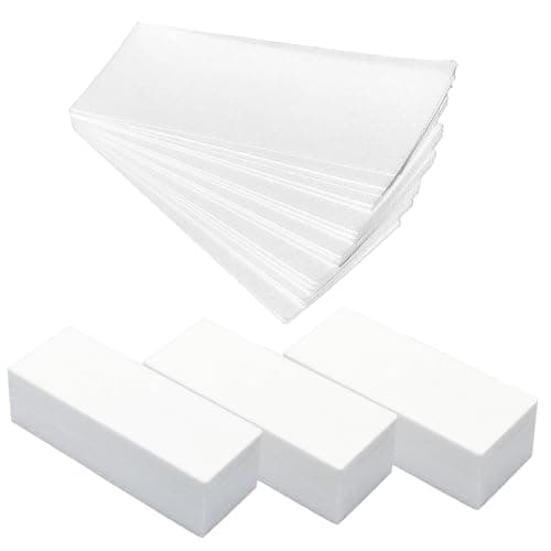 Image of 400 Pcs Non-Woven Wax Strips, Eyebrow Waxing Strips Paper Facial Wax Stripss, for Arms Eyebrow Legs Face Back Hair Removal, Gentle & Effective(1.5x3.9 inch)