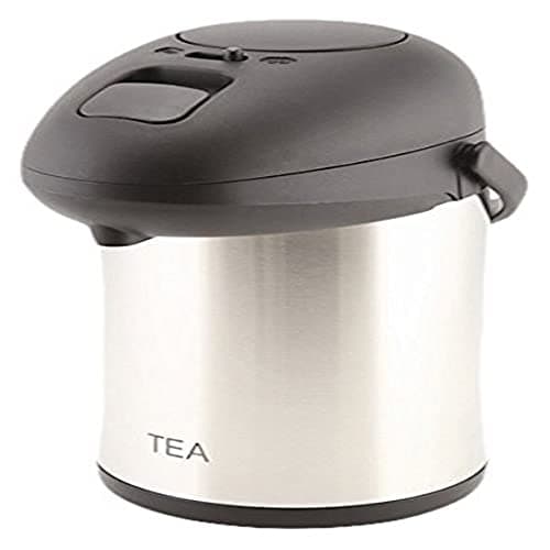 Image of Genware NEV-V7251TEA Vacuum Pump Tea Pot, Stainless Steel, Unbreakable 2.5 L
