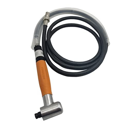 Image of Pneumatic Micro Grinder,Pneumatic Micro Grinder Angle Air 90 Degree 3Mm Die Pencil Polisher Tool Accessories Kit Orange