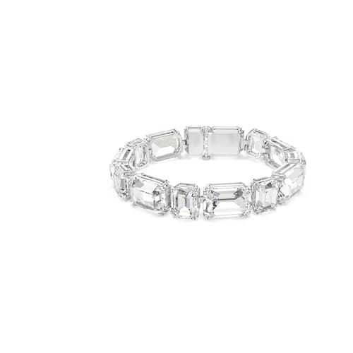 Image of Swarovski Millenia Bracelet, Clear Octagon-Cut Crystals in a Rhodium-Finished Setting, Part of the Millenia Collection