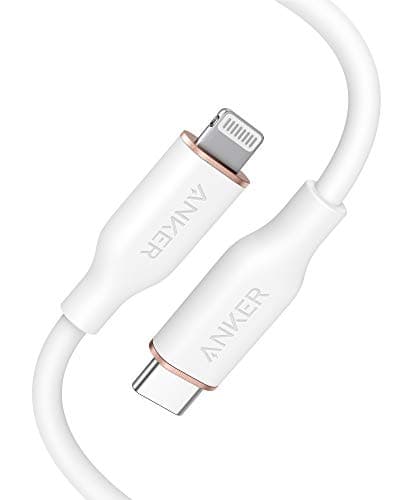 Image of Anker PowerLine III Flow, USB C to Lightning Cable for iPhone 14 Plus 14 14 Pro Max 13 13 Pro 12[MFi Certified, 3ft, Cloud White] Supports Power Delivery, Silicone Cable