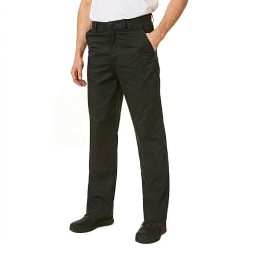 Image of Iron Mountain Men’s Workwear Cargo Trousers with Knee Pad Pockets Heavy Duty Multi Pocket Double Stitched Durable Cotton Blend Work Pants for Construction, Trade and Warehouse (Black, 36W/29L)