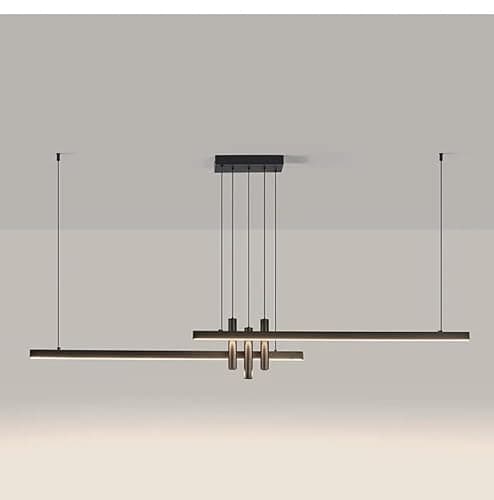 Image of Minimalist LEDItalian Designerfor Bar & Dining Room Dimmable Black Fixture120cm Lighting Decor