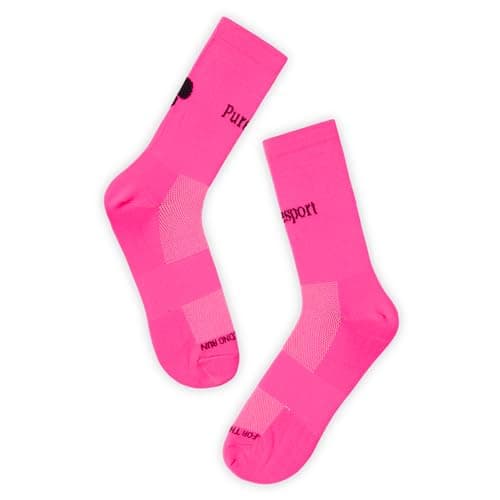 Image of Puresport Performance Running Socks (Neon Pink, S/D), Moisture-Wicking Training Socks with Subtle Compression, Breathable & Durable, Optimal Support for Women & Men, Long-Distance Running, Gym, Hyrox