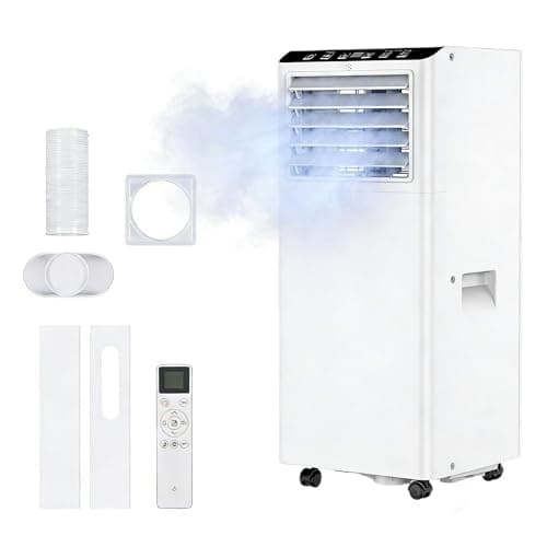 Image of 9000 BTU Portable Air Conditioner 4-in-1, Smart Control & Quiet Cooling, Dehumidifier, Fan, Sleep Mode for Rooms Up to 400 Sq. ft, 24H Timer, for Home Office, Window Venting Kit & Remote