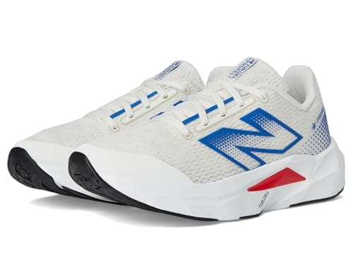 Image of New Balance FuelCell Propel V5 Lace-up Running Shoe, Sea Salt Team Royal True Red, 4 UK