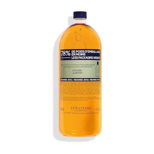 Image of L'OCCITANE Almond Shower Oil Refill 500ml | Vegan & 99% Readily Biodegradable | Premium & Clean Beauty Sustainable Body Wash Refill for All Skin Types