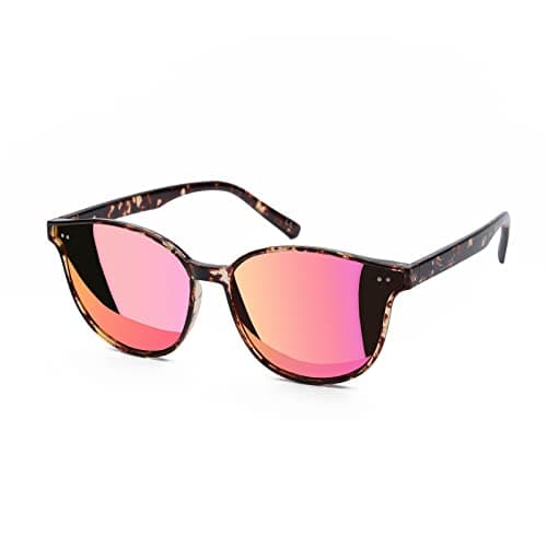 Image of Sumato Round Cat Eye Sunglasses for Women Trendy Sunglasses Classic Vintage Designer Style UV400 Protection Mirrored Lens Tortoise