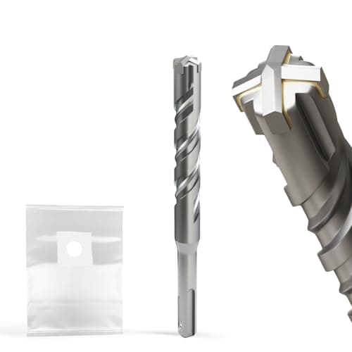Image of XZH SDS Plus Masonry Drill Bits 16mm x 160mm, Professional Tungsten Carbide Cross Tip, Long SDS Hammer Drill Bits for Wall, Stone, Concrete, Brick