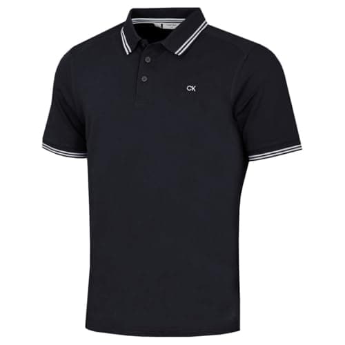 Image of Calvin Klein Mens Campus Tipped Polo Shirt - Navy Tipped - XXXL