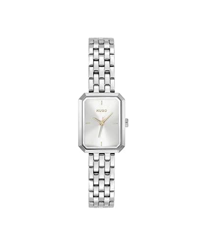 Image of HUGO Three Hand Quartz Movement Watch for Women #Cosy Collection with Silver Stainless Steel Bracelet - 1540178