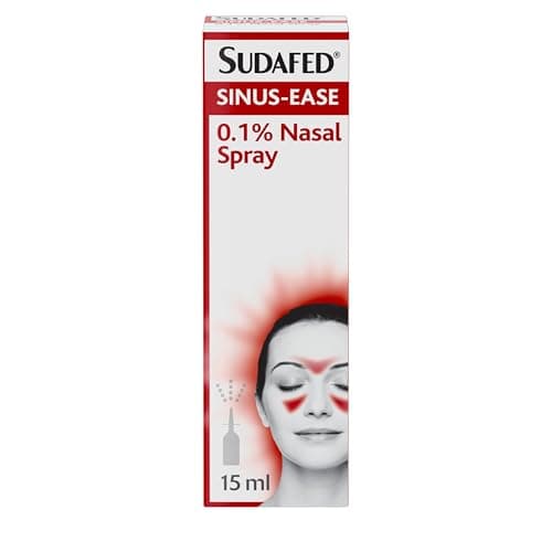 Image of Sudafed Sinus Ease Nasal Spray (1x 15ml), Helps to Clear Nasal Passages, Targets Congestion and Provides Sinus Pressure Relief, Gets to Work in 2 Minutes, Lasts up to 10 Hours