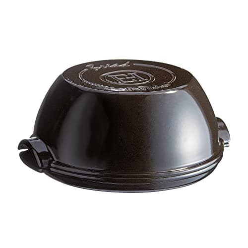 Image of Emile Henry EH795507 Modern Cloche Round Bread Baker Charcoal, Ceramic