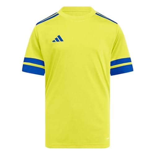 Image of adidas Unisex Kids SQUADRA25 Jersey Short Sleeve Kids, Team Yellow/Team Royal Blue, 9-10 Years