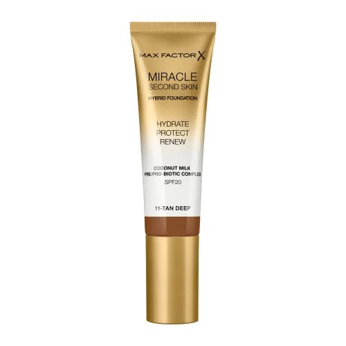 Image of Max Factor Miracle Second Skin Hydrating Foundation, Tan-Deep - 30 ml
